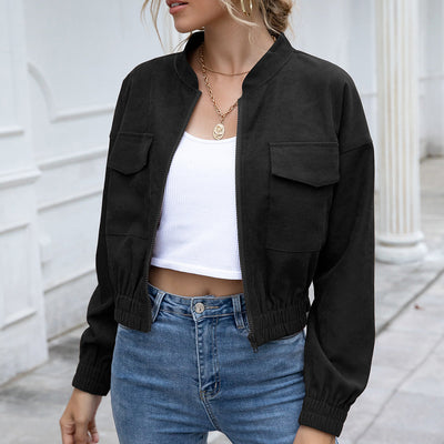 Casual leather jacket for winter