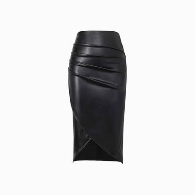 Split Leather Skirt For Women