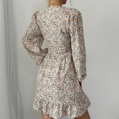 Printed Long-sleeve Dress