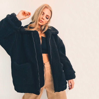 Winter warm thick plush jacket