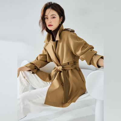 New Casual Elegant Short Trench Coat Women